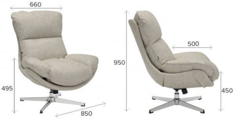 Кресло Еверпроф Манго Ткань Темно-серый / Everprof Mango