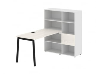 Рабочая станция ЕДИС ЕЛРСТ 1113 Ясень Траун Черный Белый / EDIS ELRST