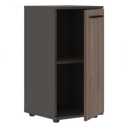 Шкаф колонка с глухой малой дверью ЕДИС ЕЛCС 42.1 Дуб Денвер темный Черный Мокко / EDIS ELCS