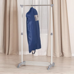 Вешалка на колёсиках ODENT металл, пластик, 86*44*166 см, темно-серый/светло-серый/хром