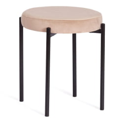 Табуретка REVO (mod. 7034) ткань/металл, 44 х 44 х 47 см, бежевый barkhat 5/черный