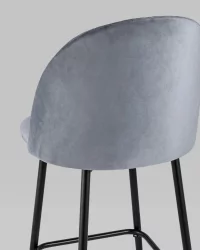 Стул барный Марсель Б велюр Серый
