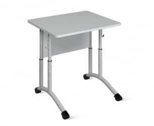 Детский стол 1-местный регулируемый (рост 5-7) 600х500 мм ЛДСП Серый/Металл Серый