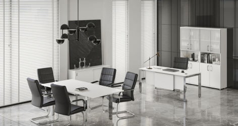 Стол журнальный на П-образном м/к ONIX DIRECT LUX M-O.MP-SJ-1 Белый бриллиант