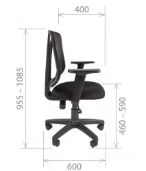 Кресло офисное CHAIRMAN 626 Черный Красная сетка