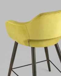 Стул полубарный Саймон ПЛ велюр Золотистый