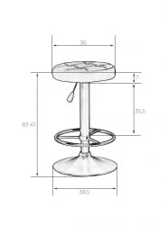 Табурет барный DOBRIN BRUNO GOLD (черный велюр (MJ9-101))