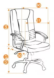 Кресло руководителя Maxima хром (коричневый 36-36)