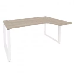 Стол эргономичный правый на О-образном м/к ОНИКС О.МО-СА-4Р Дуб Аттик/Белый / ONIX O.MO-SA-4R