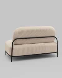 Диван Стоун велюр рельефный молочный