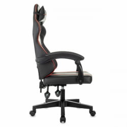 Кресло компьютерное BRABIX Shooter GM-123, 2 подушки, экокожа, черное/красное