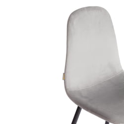 Стул BREEZE (mod. JSC-58) Велюр/металл , 44 х 53 х 86 см, grey (серый) HLR 19 / черный