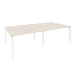 Рабочая станция на П-образном м/к ОНИКС О.МП-Д.РС-4.3.7 Денвер Светлый/Белый / ONIX O.MP-D.RS-4.3.7