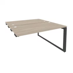 Стол-приставка двойной на О-образном м/к к опорым элем. ОНИКС О.МО-Д.СПР-3.7 Дуб Аттик/Антрацит / ONIX O.MO-D.SPR-3.7