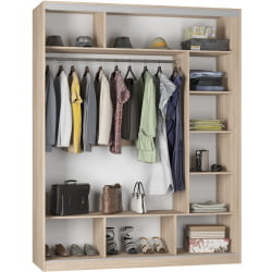 Шкаф-купе B-220х180х60-2(Венге-ДМ-D9D10D9)