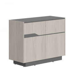 Комод с распашными дверями Line СФ-572101 Дуб серый Черный графит