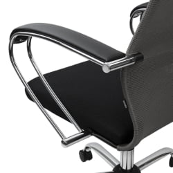 Кресло руководителя BRABIX PREMIUM Ultimate EX-800 хром Черное/серое