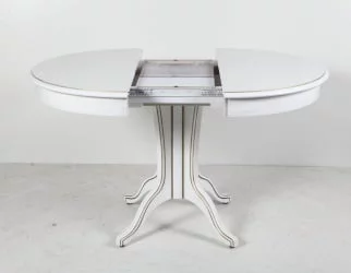 Круглый стол из дерева Орион-5 (d1000) тон 1 с золотой патиной