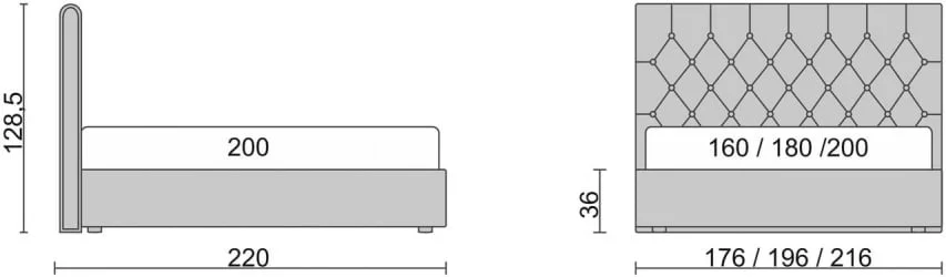 Кровать Beatrice Бежевый_68395