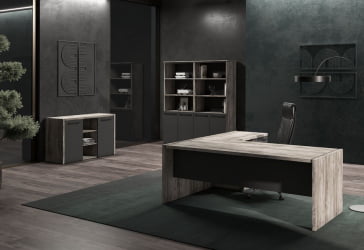 Кабинет руководителя MORRIS TREND комплект №6 Сосна Нордик Антрацит