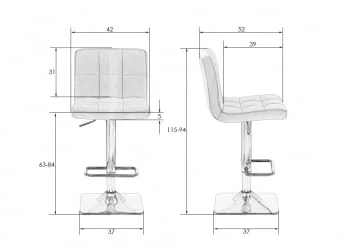 Стул барный ДОБРИН ДОМИНИC Мокко велюр МДЖ9-9 / DOBRIN DOMINIC MJ9-9
