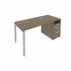 Рабочая станция с опорной тумбой Metal System Б.РС-СТП -1.2 Вяз/Серый