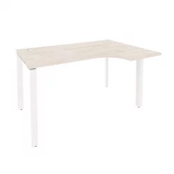 Стол эргономичный правый на П-образном м/к ОНИКС О.МП-СА-2Р Денвер Светлый/Белый / ONIX O.MP-SA-2R