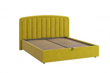 Кровать 1.6 Сиена 2 с подъем. механизмом ЗП.КМ1.6-14 янтарь (велюр) / ZP.KM1.6-14