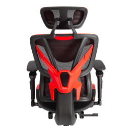 Кресло KingCobra иск. кожа / сетка, черный / красный