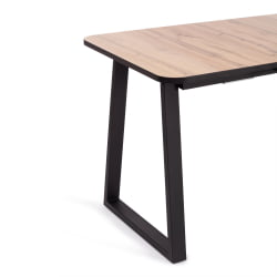 Стол MALTIDO ЛДСП/HPL/металл, 130 х 75+30 х 75 см, Агат серый/черный