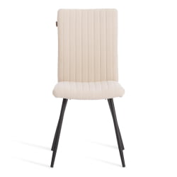 Стул обеденный Monte Carlo флок , 50х55х93, молочный/черный, 4