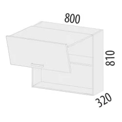 Шкаф кухонный (с системой плавного закрывания) Графит 74.99 Сосна Астрид /Ваниль/Графит