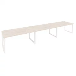 Стол переговорный (3 столешницы) ОНИКС О.МО-ПРГ-3.4 Денвер Светлый/Белый / ONIX O.MO-PRG-3.4