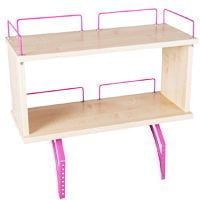 Полка задняя двухъярусная к столу Polka_zz 1/750 (Polka_zz 7/750) Яблоня Розовый