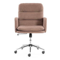 Кресло Довер хром букле, коричневый, барни кокоа / Dover barni cocoa