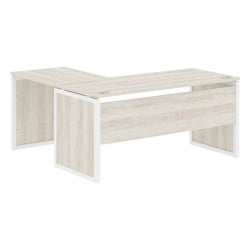Стол письменный угловой правый КСТЕН-КП КСКПCТ 1615 Р Сосна Эдмонт Белый / XTEN-QP XQPCT R