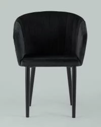 Стул с подлокотниками Нейтон велюр Черный