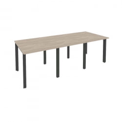 Стол переговорный (3 столешницы) ОНИКС О.МП-ПРГ-3.0 Дуб Аттик/Антрацит / ONIX O.MP-PRG-3.0