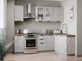 Шкаф кухонный 450 высокий Джамис ЛД 296.430.000.027 Белый Белый камень