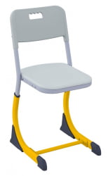 Стул ученический СМАРТЙ регулируемый по высоте (рост 5-7) Желтый/Серый / SMARTY