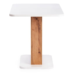 Обеденный стол ГЕНТ ЛДСП, 110-145кс68,6кс75,5 см, Дуб вотан/Белый / GENT 110-145x68,6x75,5