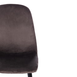 Стул BREEZE (mod. 4724) вельвет/металл, 44 х 53 х 87 см, Light grey (светло-серый) HLR24 / черный