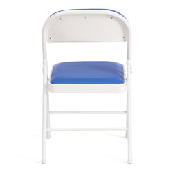 Стул складной FOLDER (mod. 3022G) каркас: металл, сиденье/спинка: экокожа, 46.5 х 47.5 х 79 см, blue (синий) / white (белый)