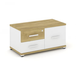 Тумба приставная сервисная CОНCЕПТ CН.ТСР-001 Б/В Дуб Винченцо Белый бриллиант Белый / CONCEPT CN.TSR-001 B/W