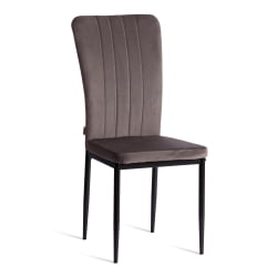 Стул ВЕРТЕР (мод. БC577-ДC) металл, флок, 41 х 52 х 95 см, Дэрк грей (темно-серый) ХЛР24 / черный / VERTER (mod. BC577-DC) Dark grey HLR24