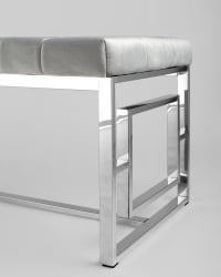 Банкетка БРУКЛИН велюр Серый