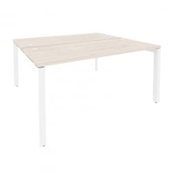 Рабочая станция на П-образном м/к ОНИКС О.МП-Д.РС-2.4.7 Денвер Светлый/Белый / ONIX O.MP-D.RS-2.4.7