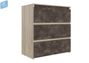 Детский комод Дуб сонома светлый/Ателье темное