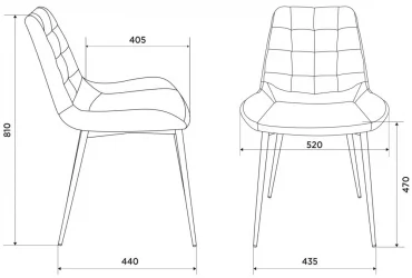 Стул для кухни Бюрократ KF-6 Серый ALFA 44