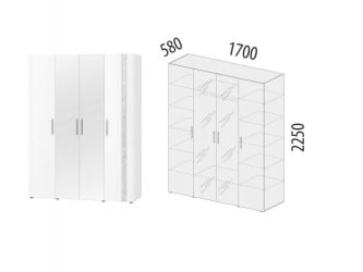 Детский шкаф для одежды Николь 901.14